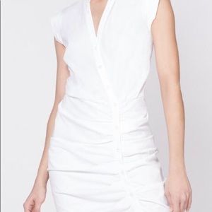 Veronica Beard Ruched Shirt Dress